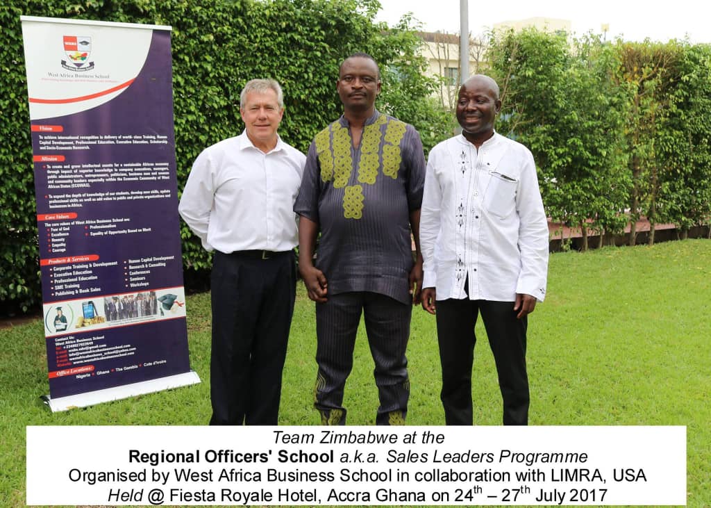 Delegates at the Regional Officers' School (Sales Leaders Programme), organised with LIMRA in Accra, July 2017